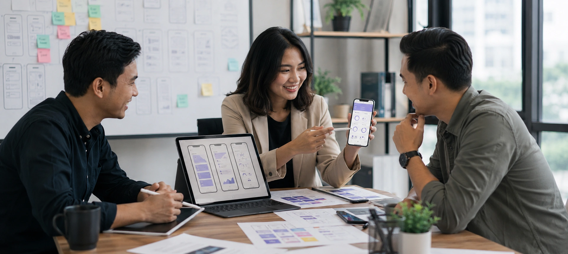 Tim Incubusholic merancang pengalaman pengguna aplikasi mobile bisnis